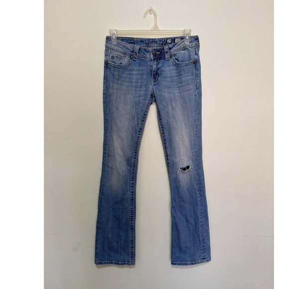 Miss Me Winged Backside Embellished Embroidered Easy Bootcut Size 29 Style E3313 - Picture 1 of 12